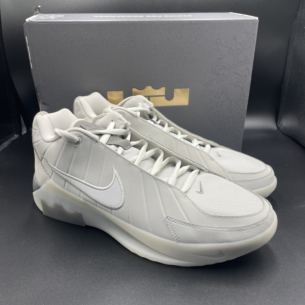 Nike Shoes Mens Size 11.5 Lebron Witness 9 Basketball White / Grey NEW
